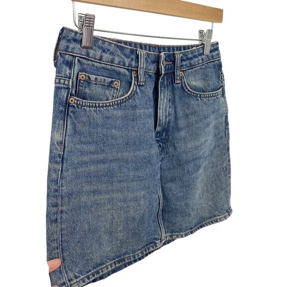 Weekday Jean Skirt Womens 4 EU 36 Wend Blue Denim Mini - Picture 2 of 7